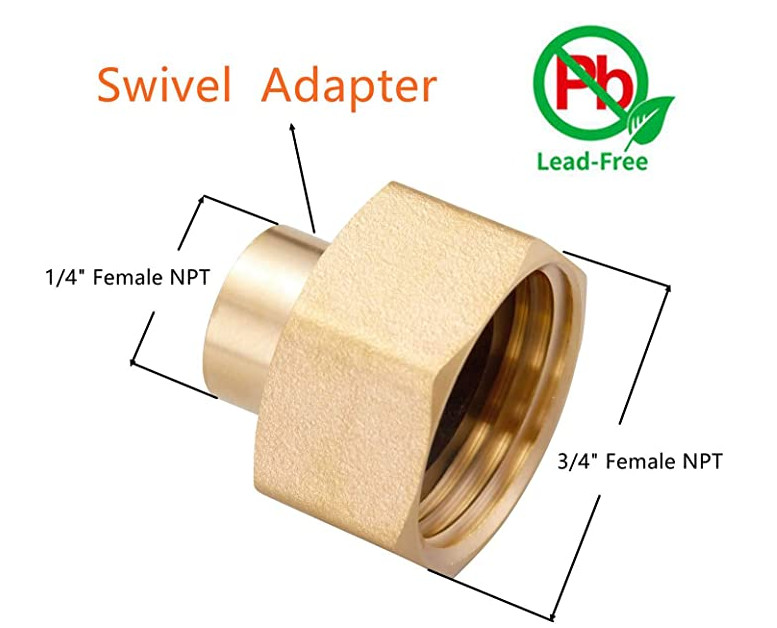 1/4" To 3/4'' Garden Hose Swivel