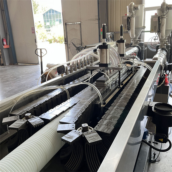 Double Wall Corrugated Pipe Extrusion Machinery For Sewer / Drainage Applications
