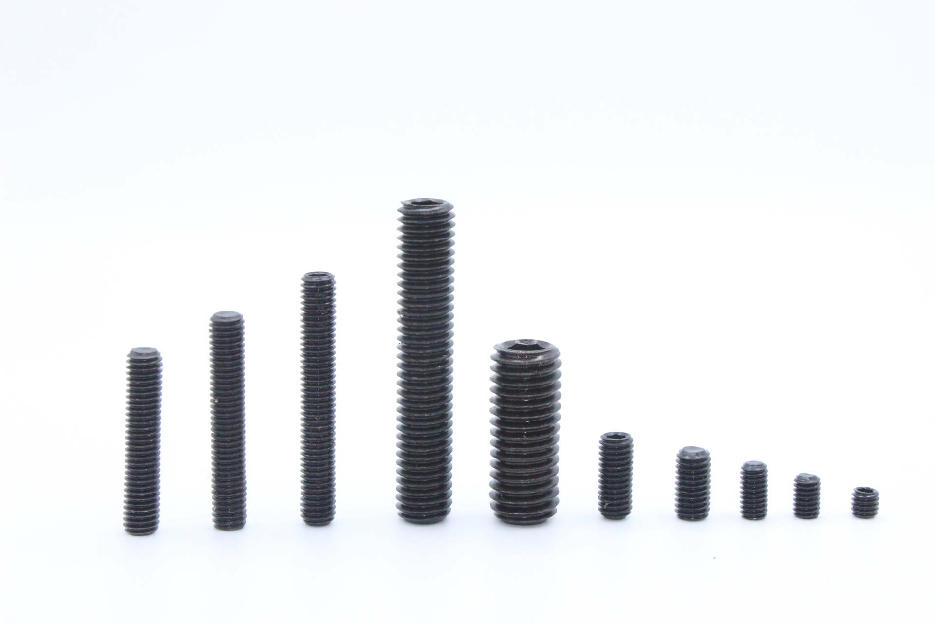 M4-M10 SS304 Metric Hexagon Socket Set Screws with Flat Point ISO 9001 2015 Certified