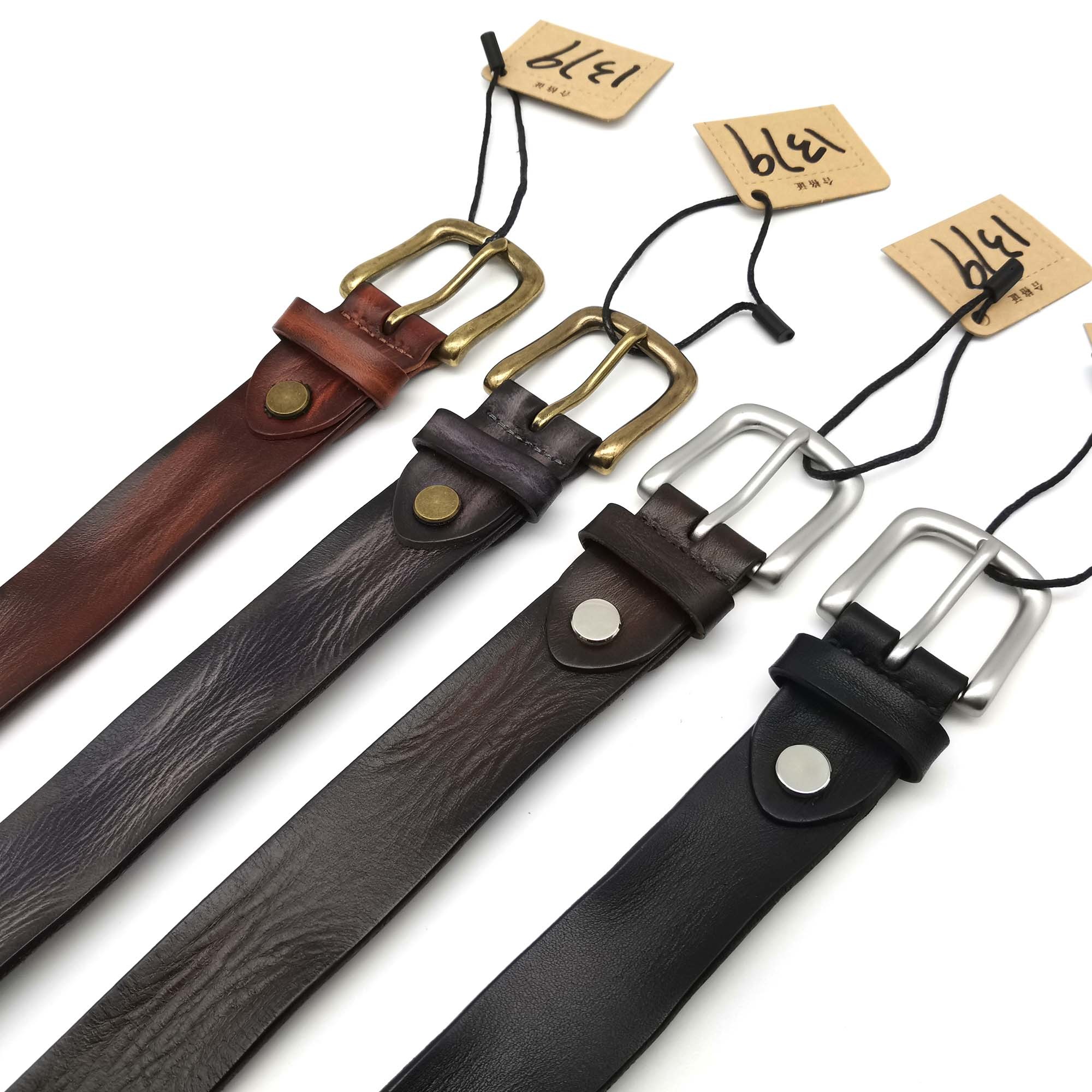 Width 28mm Genuine Leather Belt For Ladies Casual Style Multiscene
