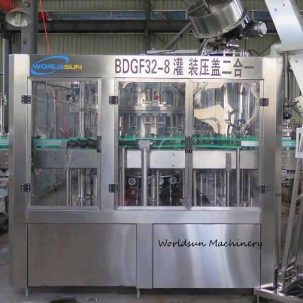 8000BPH 355ml Monobloc Filling Machine For Ginger Beer glass bottle filler capper 2 in 1