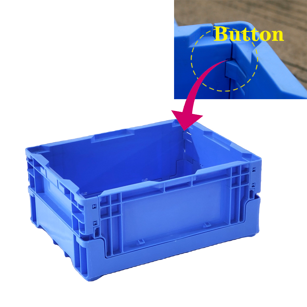 Industrial Packaging Folded Size 365*275*80mm PP Collapsible Plastic Storage Crate Box