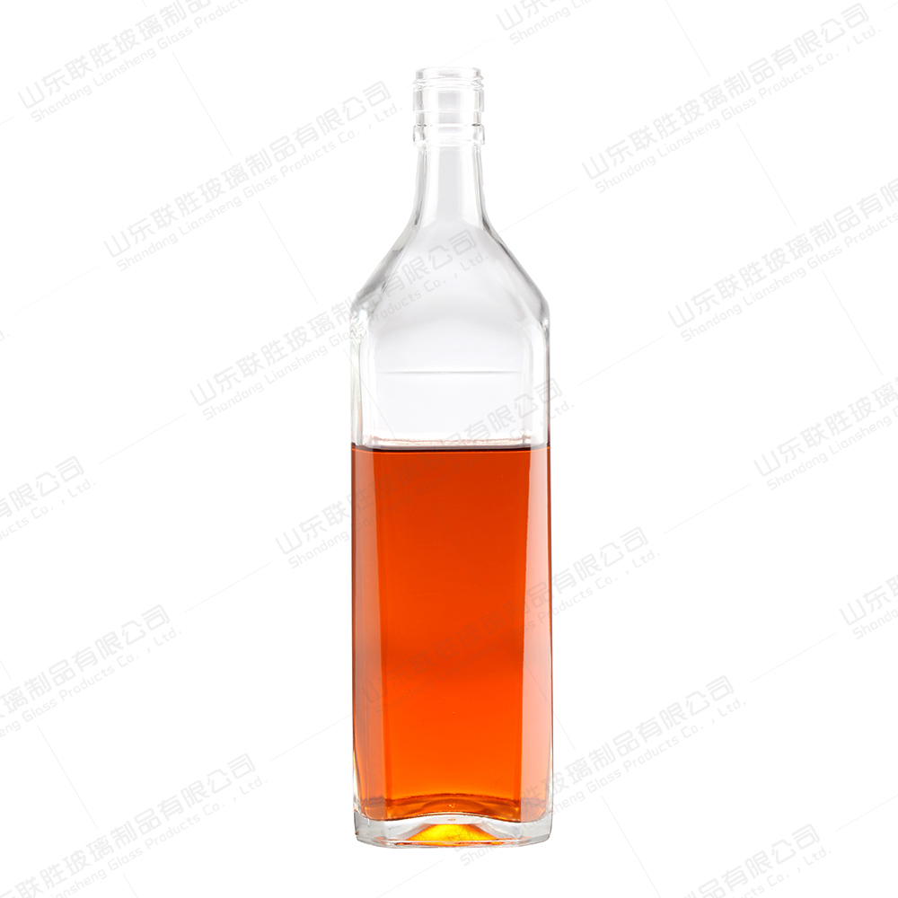 Custom Size Accepted 275ml 350ml 500m Glass Vodka Gin Bottle with Cap Unique Shaped