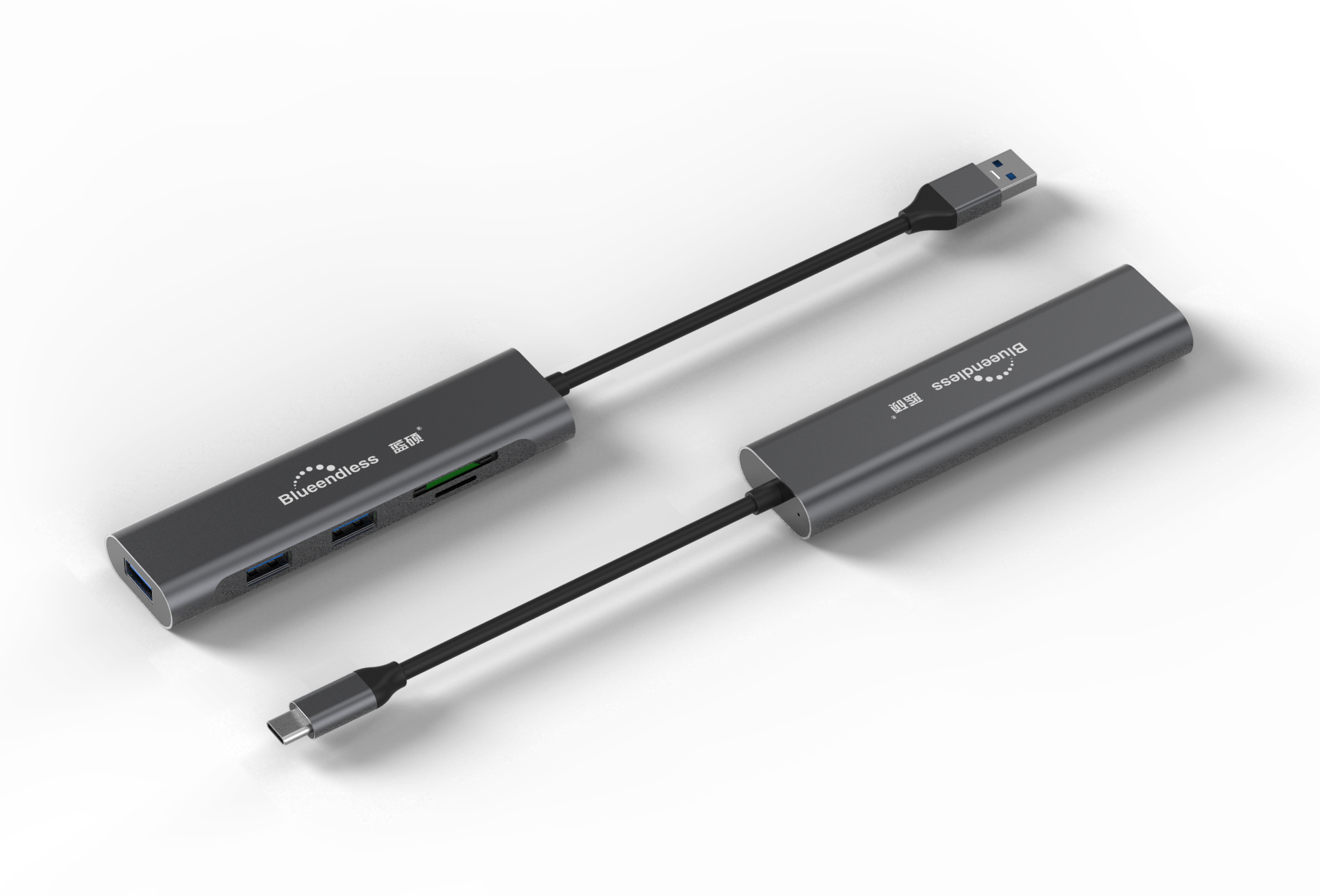 Multi Functional 5 In 1 Usb Type C Hub sd Tf Slots adapter for Laptop Aluminum Splitter Usb 3.0 Card Reader Adapter Type