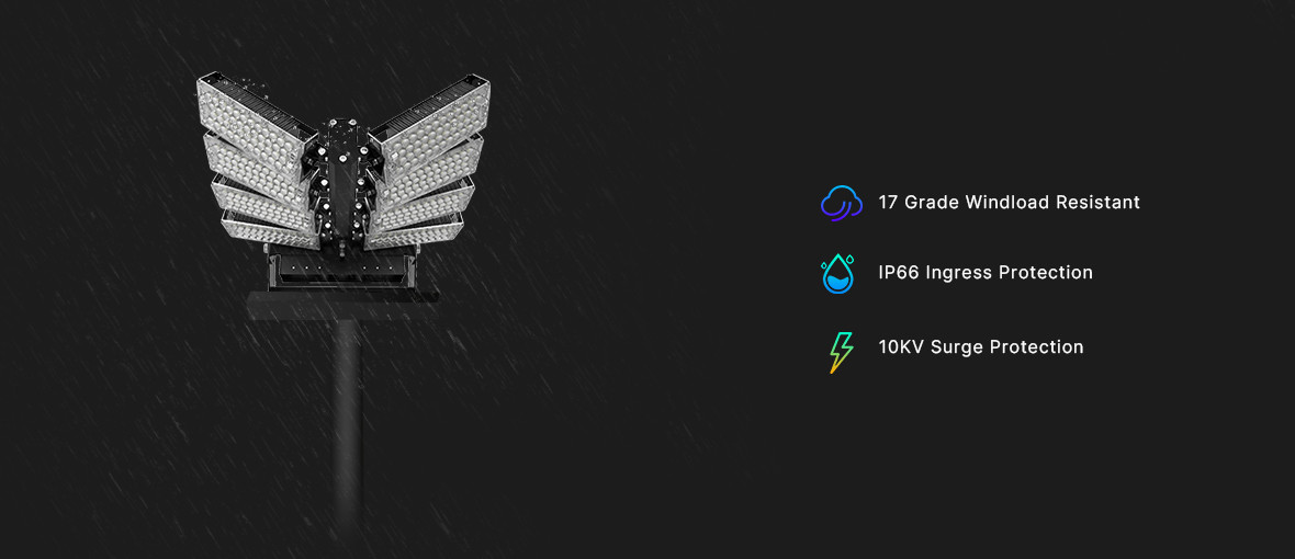 Waterproof Outdoor LED Stadium Lights IP65 Rotatable Sports Stadium Lighting