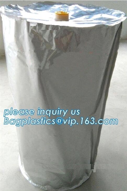 IBC foil Liner for bulk juice wine, Liquid packaging boxes storage carton ibc alunimium bag, Round Bottom Flexible Drum