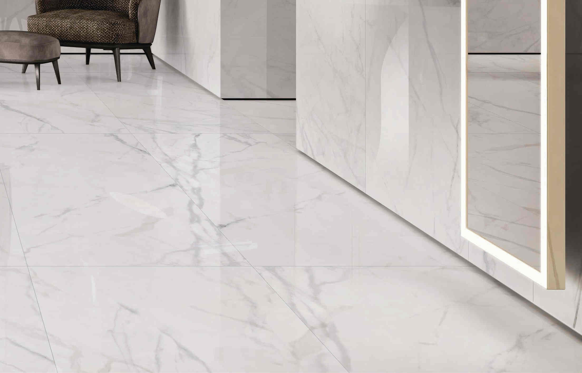 Durable 24x48 Porcelain Tile , Carrara Ceramic Floor Tile Wear Resistant