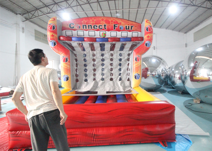 Adults Kids PVC Interactive Carnival Games Inflatable Basketball Connect 4 Game Inflatable Basketball Shooting Game