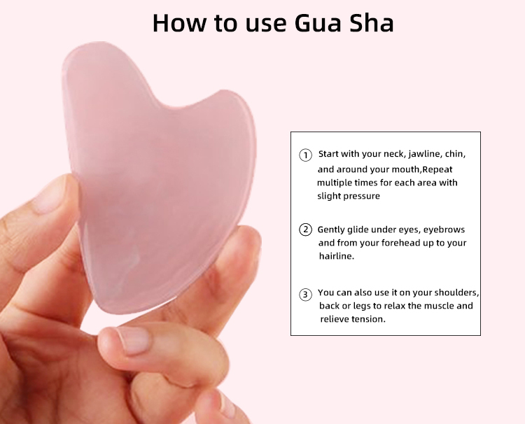 56g Rose Quartz Facial Roller , Jade Massage Roller For Face Massage
