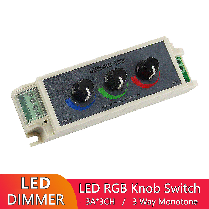 216W LED RGB Controller Dimmer With 3 Way Stepless Adjustable Switch