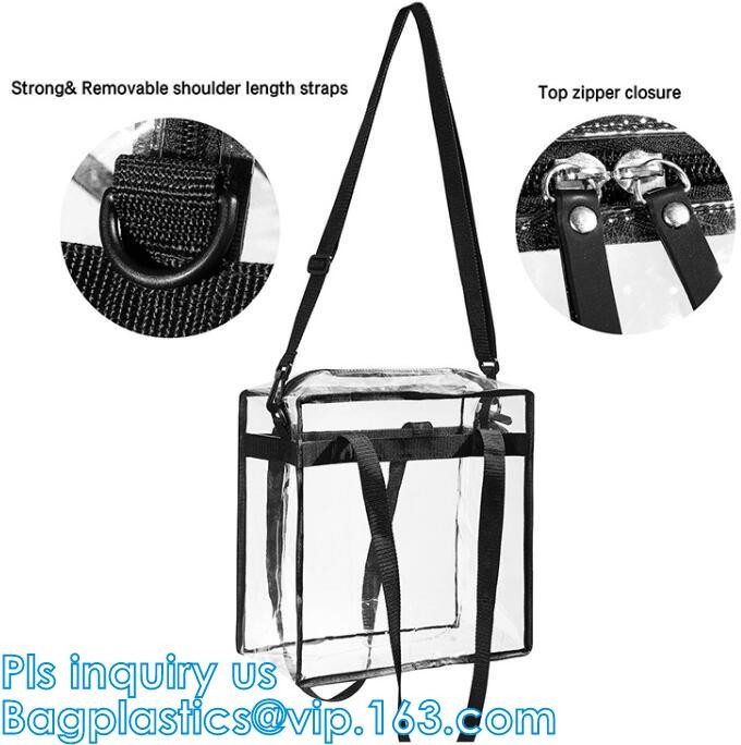 Reusable die cut handles promotional plastic bag, Promotional Items Transparent PVC Clear Bag, Promotional Cosmetic PVC