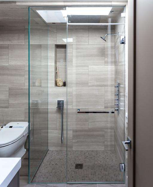 Stainless Steel Square Shower Door Handle 6 "8" Back to Back for Modern Hotel Design