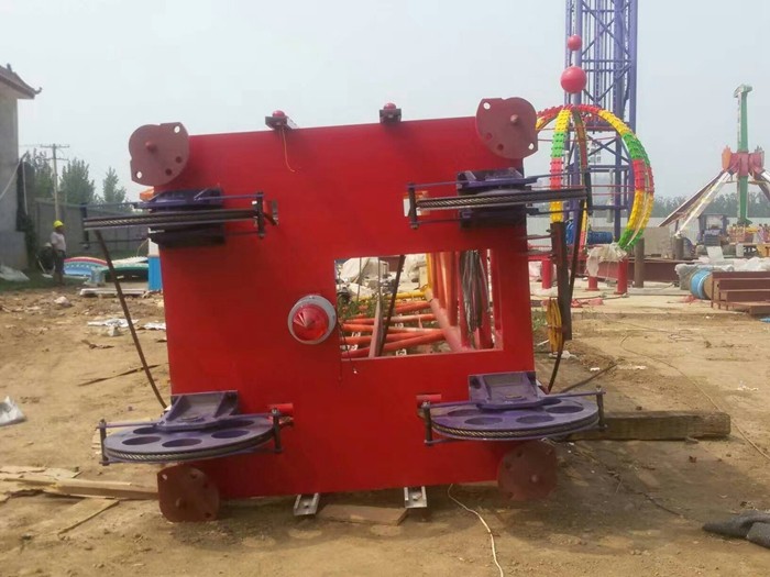 36P Drop Tower Amusement Ride With Rotating Flying Chair And Jumping Off Machine
