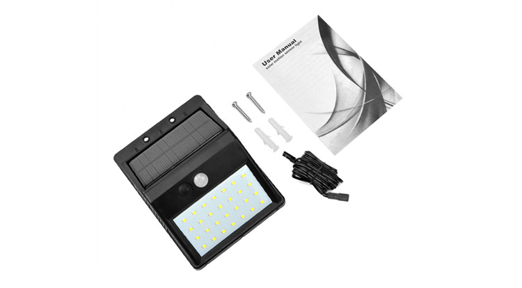 Warm / Cool White Solar LED Motion Sensor Waterproof Wall Light 3 Years Warranty