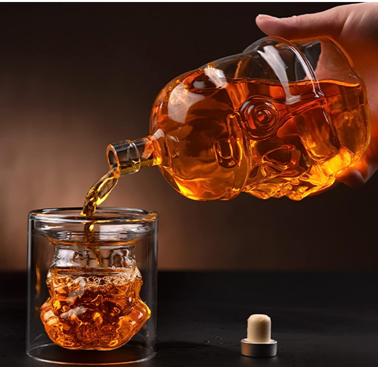 Clear Glass Bottle Wine 750ml 1000ml Brandy Liquor Glass Bottle for Customized Mask Vodka
