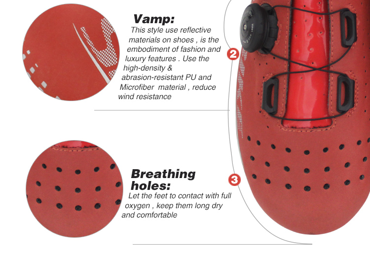 Spring Carbon Road Cycling Shoes Geometry Design Body High Pressure Resistance