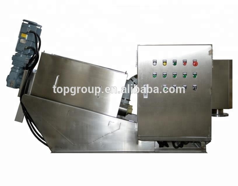 500L/Hour Water Treatment Sludge Dehydrator Screw Press with Auto Dosing System