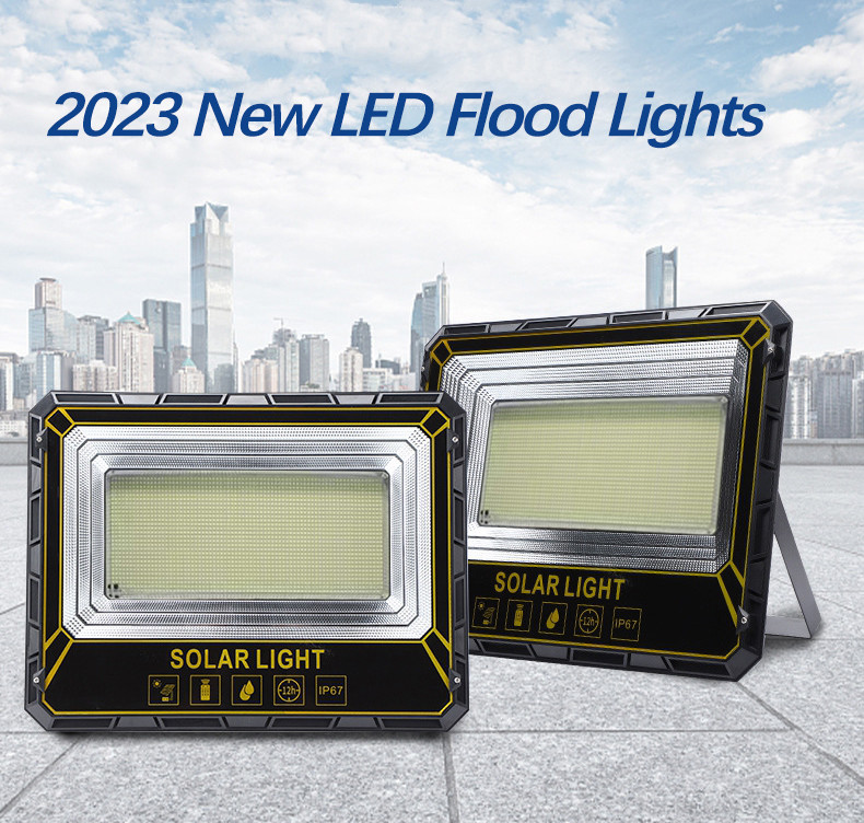 Outdoor Solar Powered Reflector LED Flood Light 500W 1000W IP66 Waterproof