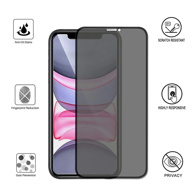Anti SPY Privacy Screen Protector Silk Anti Fingerprint For MOTO G62 G82