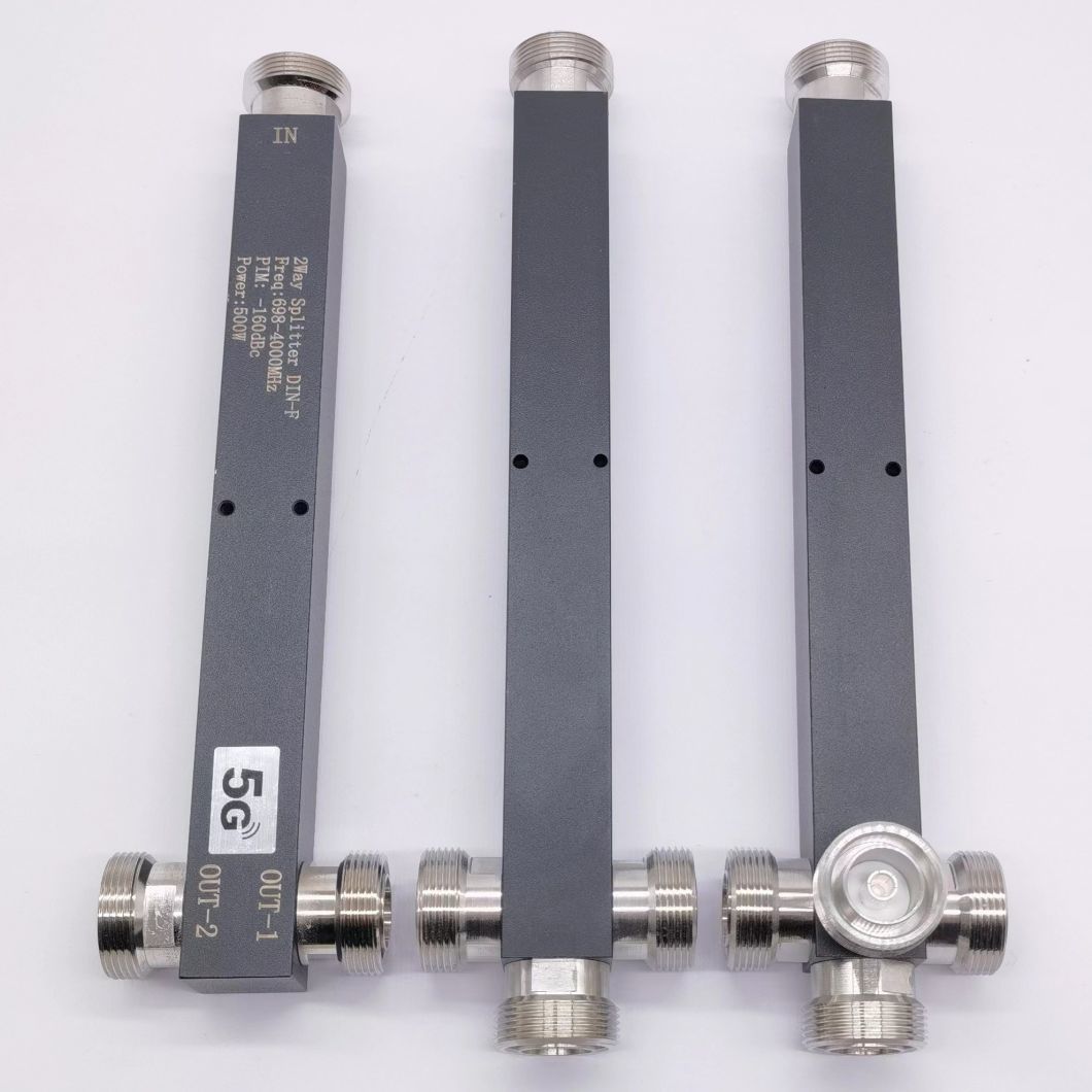 High Performance RF 2 Way Power Splitter 100W 350-3800MHz with SMA Female Connector Type 2 Way Power Splitter Widely Used for Base Station