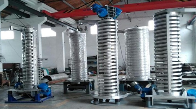 Vertical Vibration Elevator Spiral Vertical Elevating Feeder For Cooling And Drying