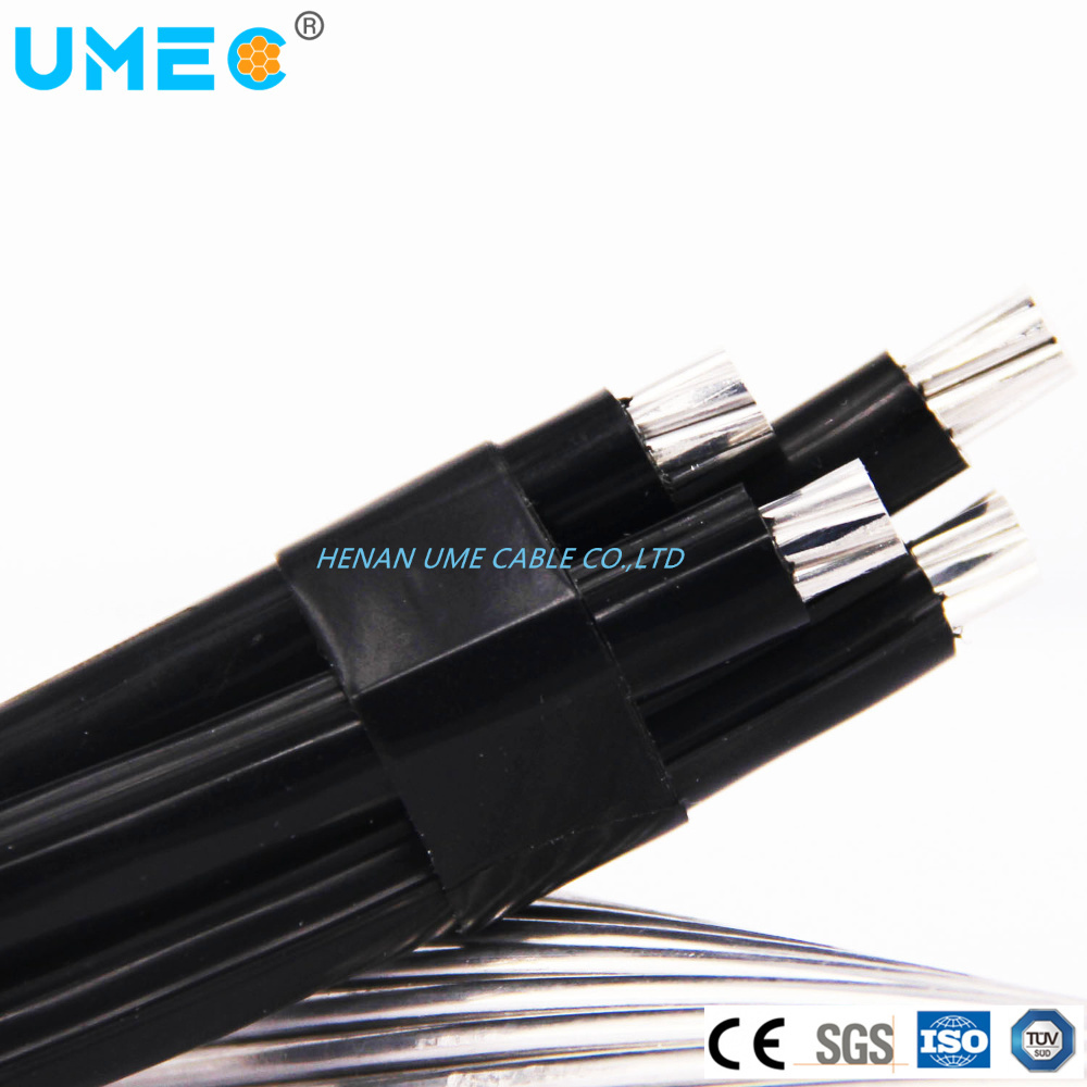 Low Voltage 1/2/3/4/5/6cx35/45/75/90mm2 AAC AAAC ACSR Conductor Aerial Bundled Service Drop Cable