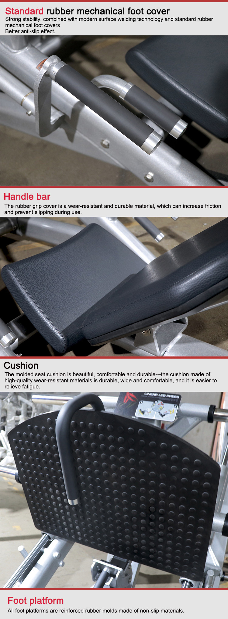 Body Exercise Full Gym Equipment Online Linear Leg Press Machine
