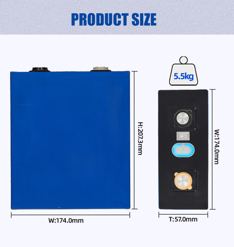 Grade A Full Capacity 3.2V 271AH LiFePO4 Battery Cell For Solar Energy Storage