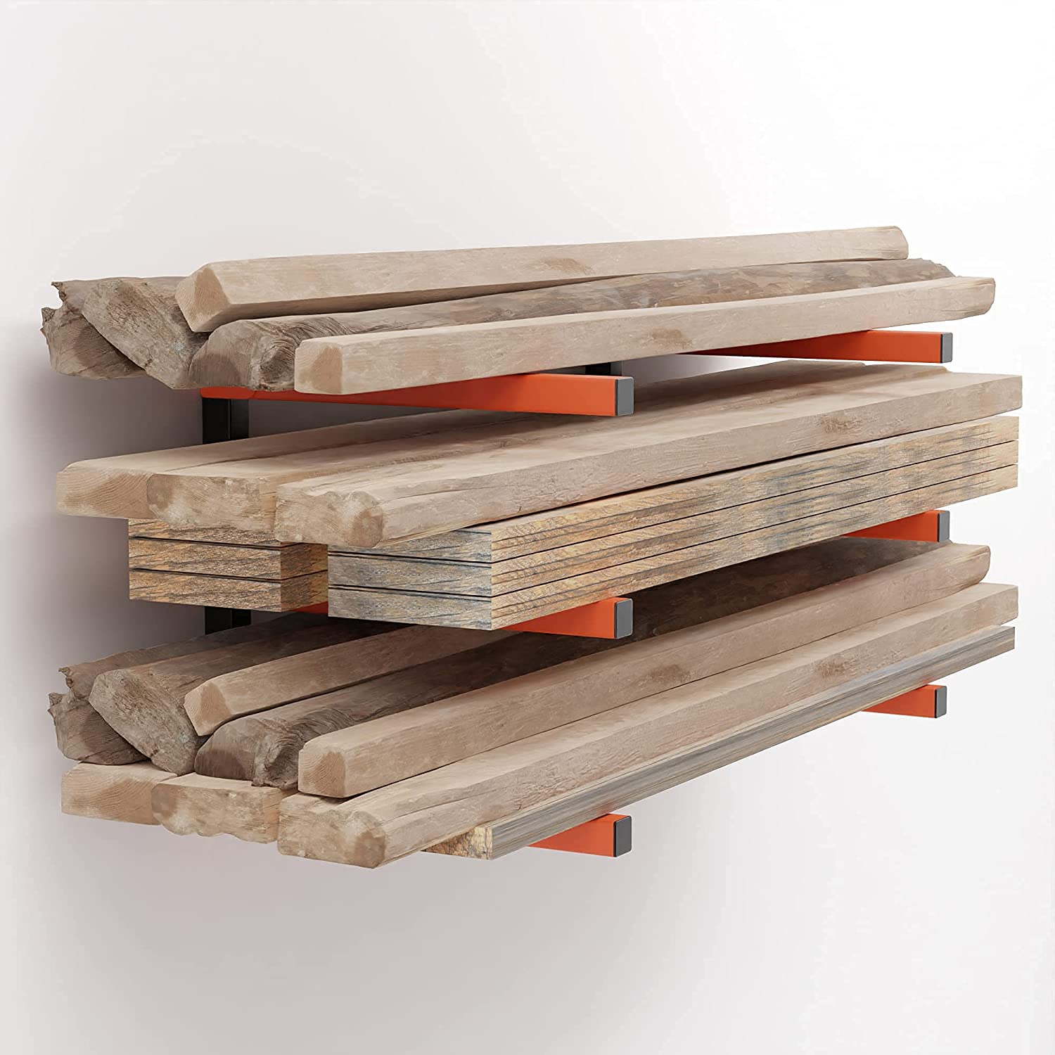 Overhead Garage Storage Rack 17*1*15 inch Steel Wood Storage Rack for Indoor Garage