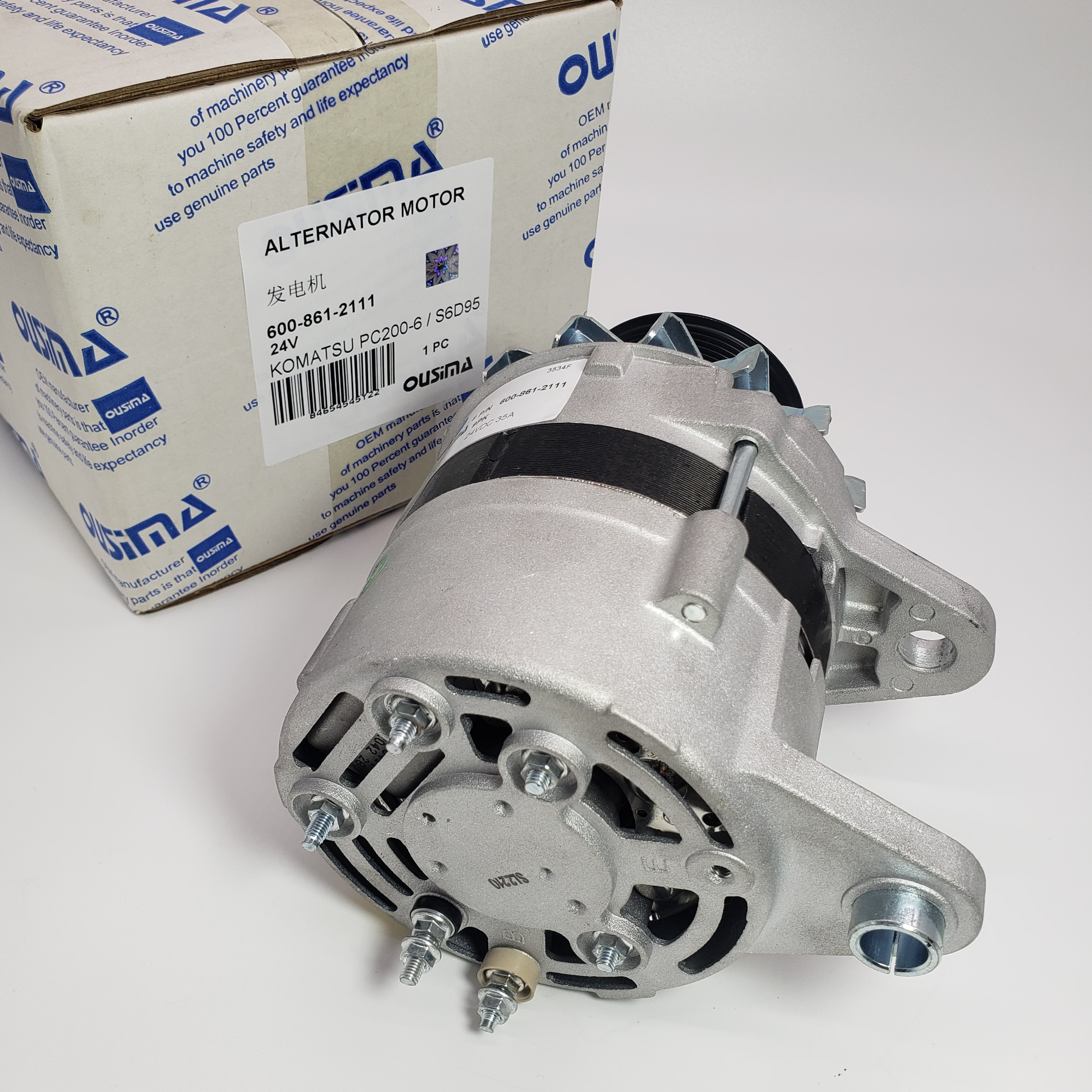 600-861-2111 24V Excavator Alternator For KOMATSU PC200-6 S6D95