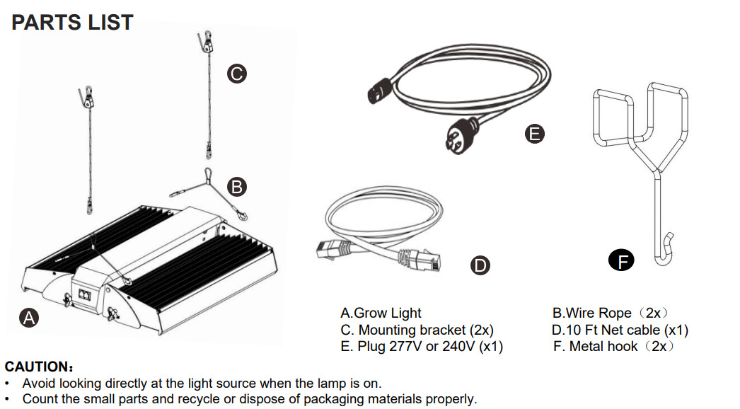 340W Optimal Greenhouse Home Grow Lights 2.6umol/J Full Spectrum Angle Adjustable