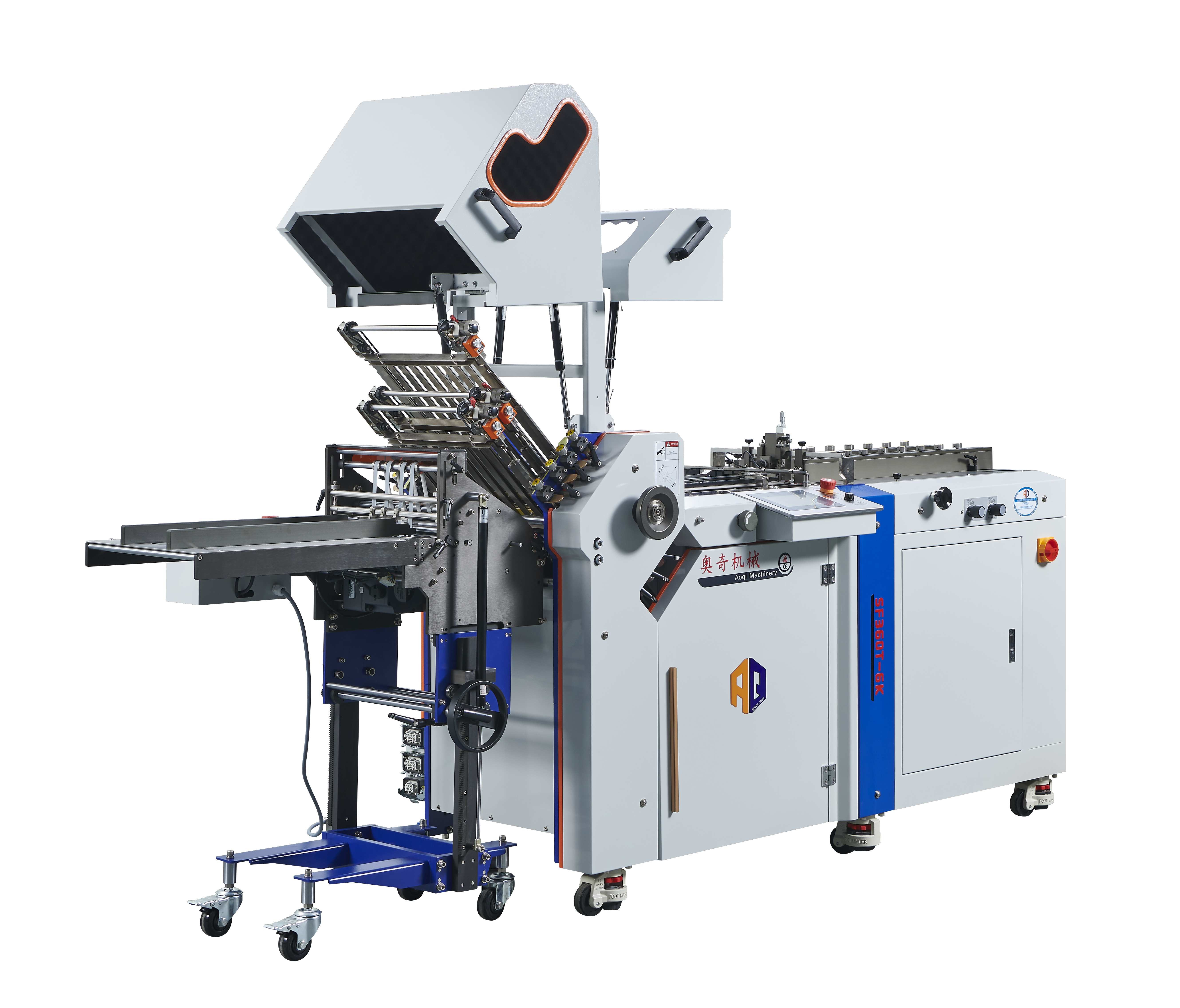 High Speed Air Suction Feeding Leaflets Folding Machine with Vertical Satcker for Folded Leaflet Machine