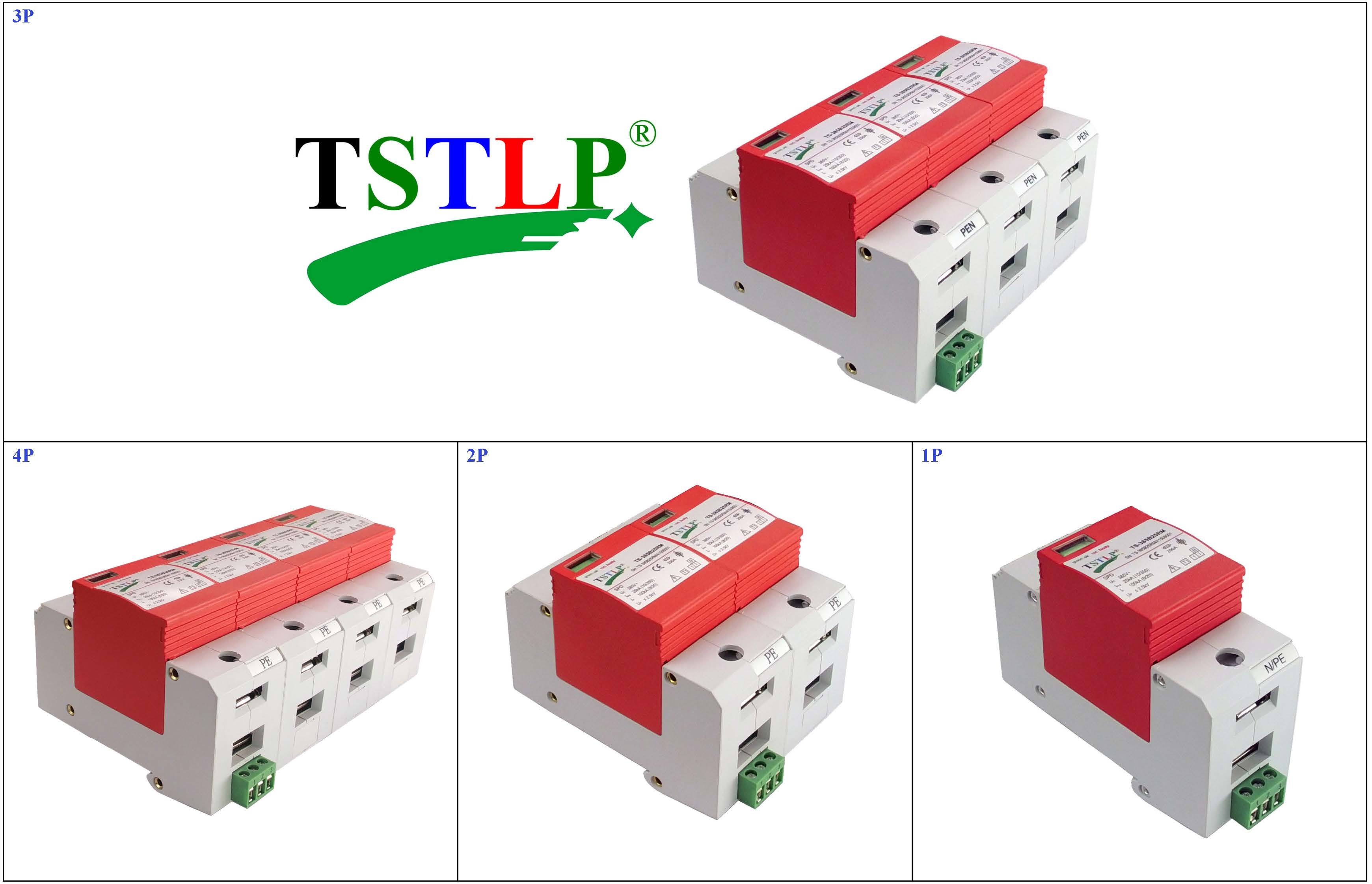 CE Certified 3 Phase Surge Suppressor , 30kA Mov Ac Surge Suppressor With Din Rail Mounted