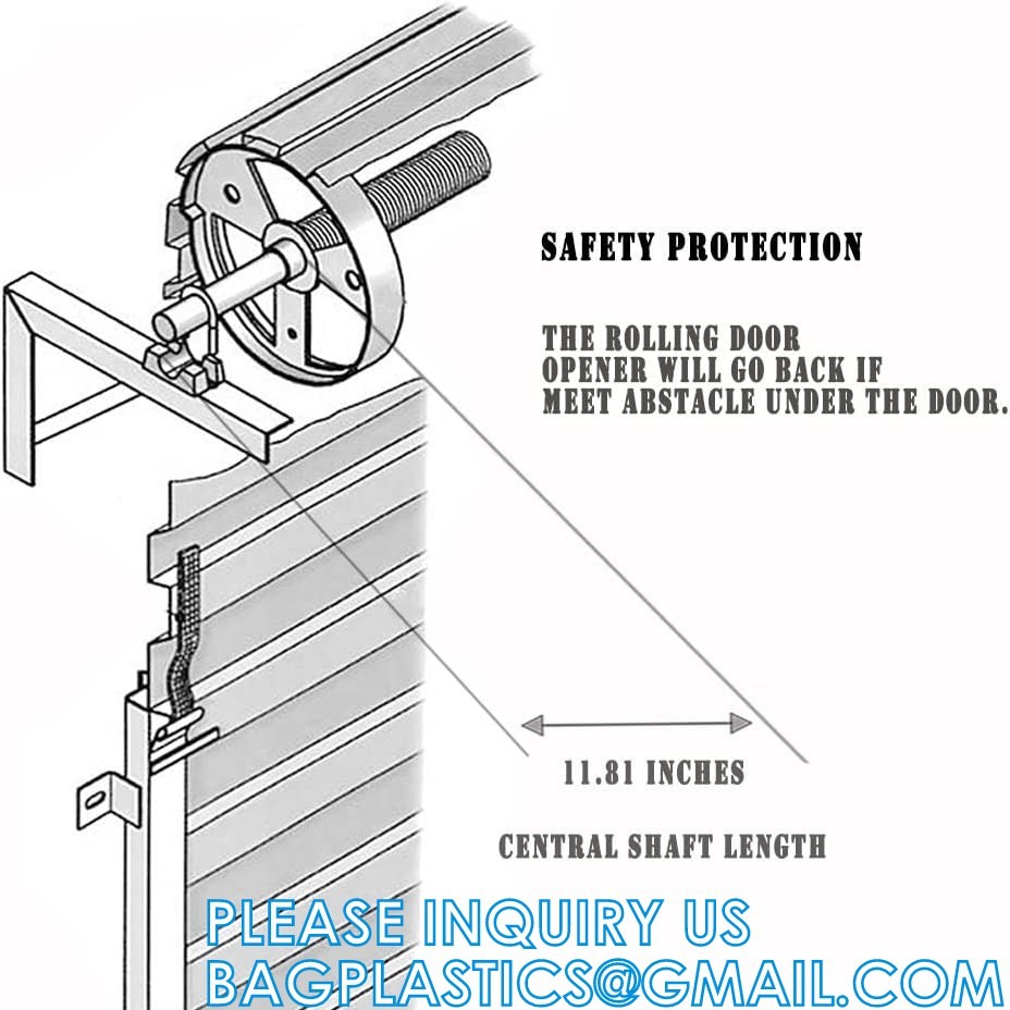 Roller Shutter Door Accessories, Iron Spring Box Roller Shutter Spring Box, Door Opener Motor with 2 Remote