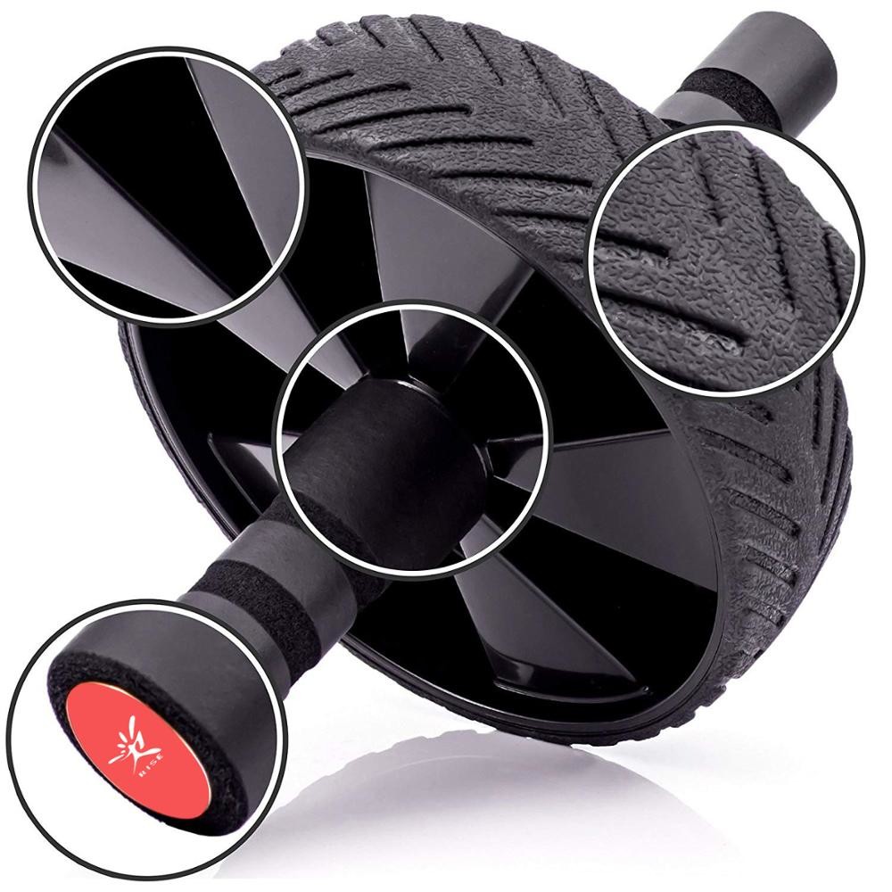 Custom Unisex Exercise Equipment Ab Roller Wheel For Home Gym With Non-Slip Handles