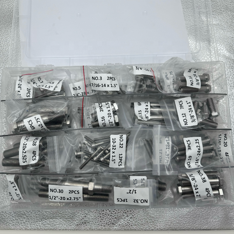 Universal Sprint Car Bolt Kit Triple X Chassis with Q/C R/R S/P and Complete Titanium Grade 8 Bolt Set 29 Pieces