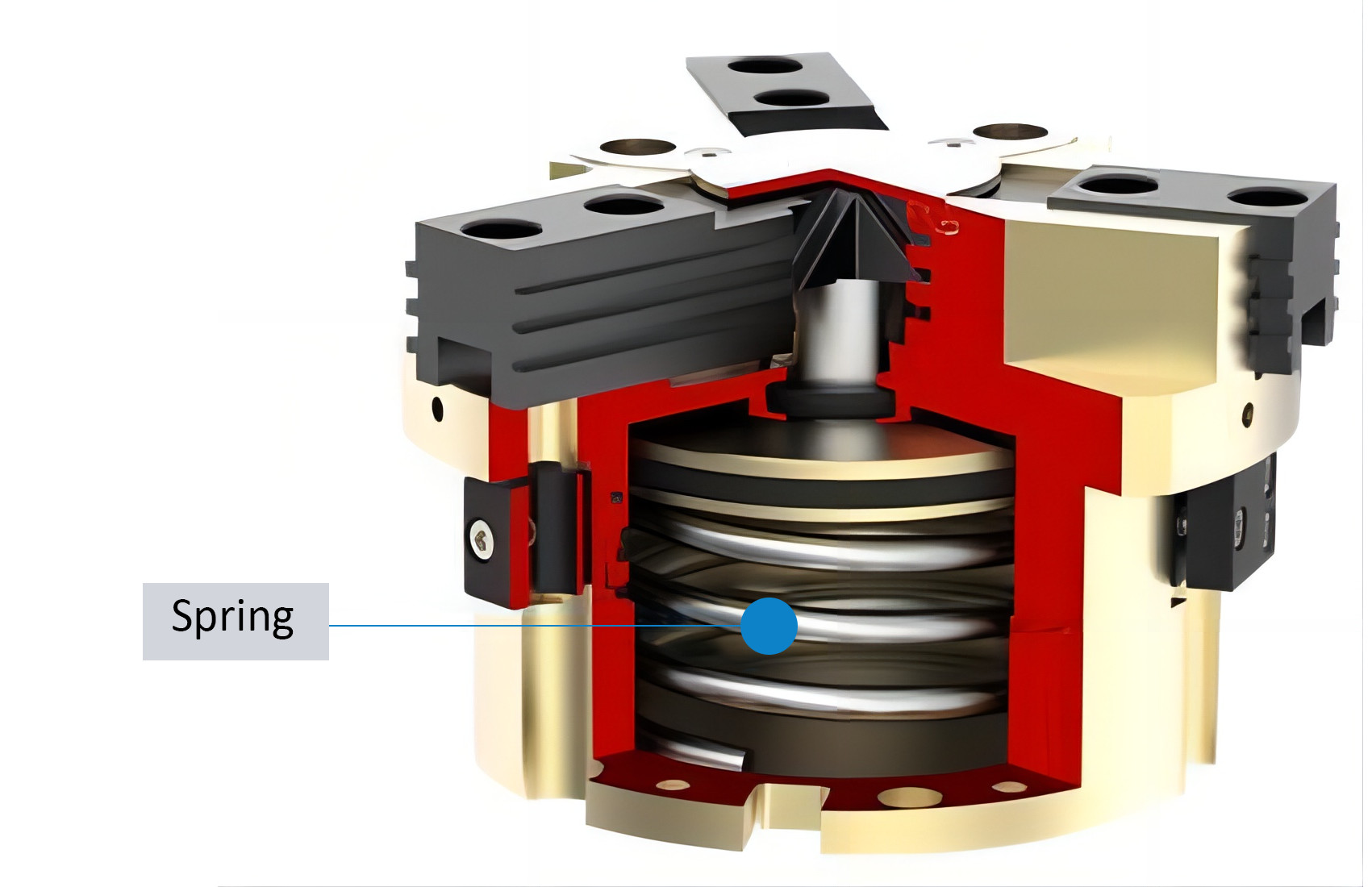 Precision Lubrication Three Jaw Gripper 200N Aluminum Alloy Robot Tooling And Grippers