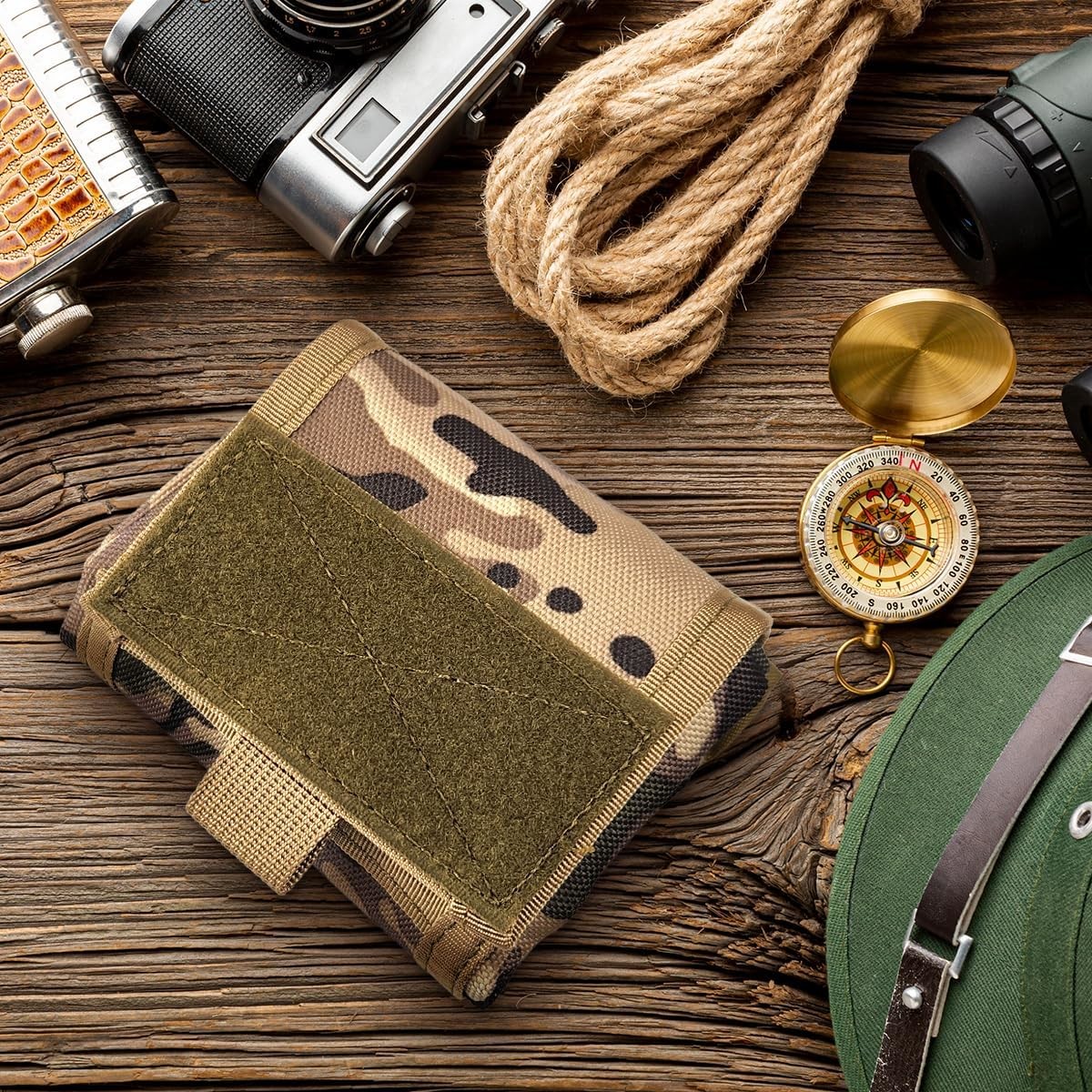 Molle Dump Pouch, Tactical Slingshot Ammo Pouch Foldable Mag Dump Pouch Magazine Utility Roll Up Wiast Bag Drawstring