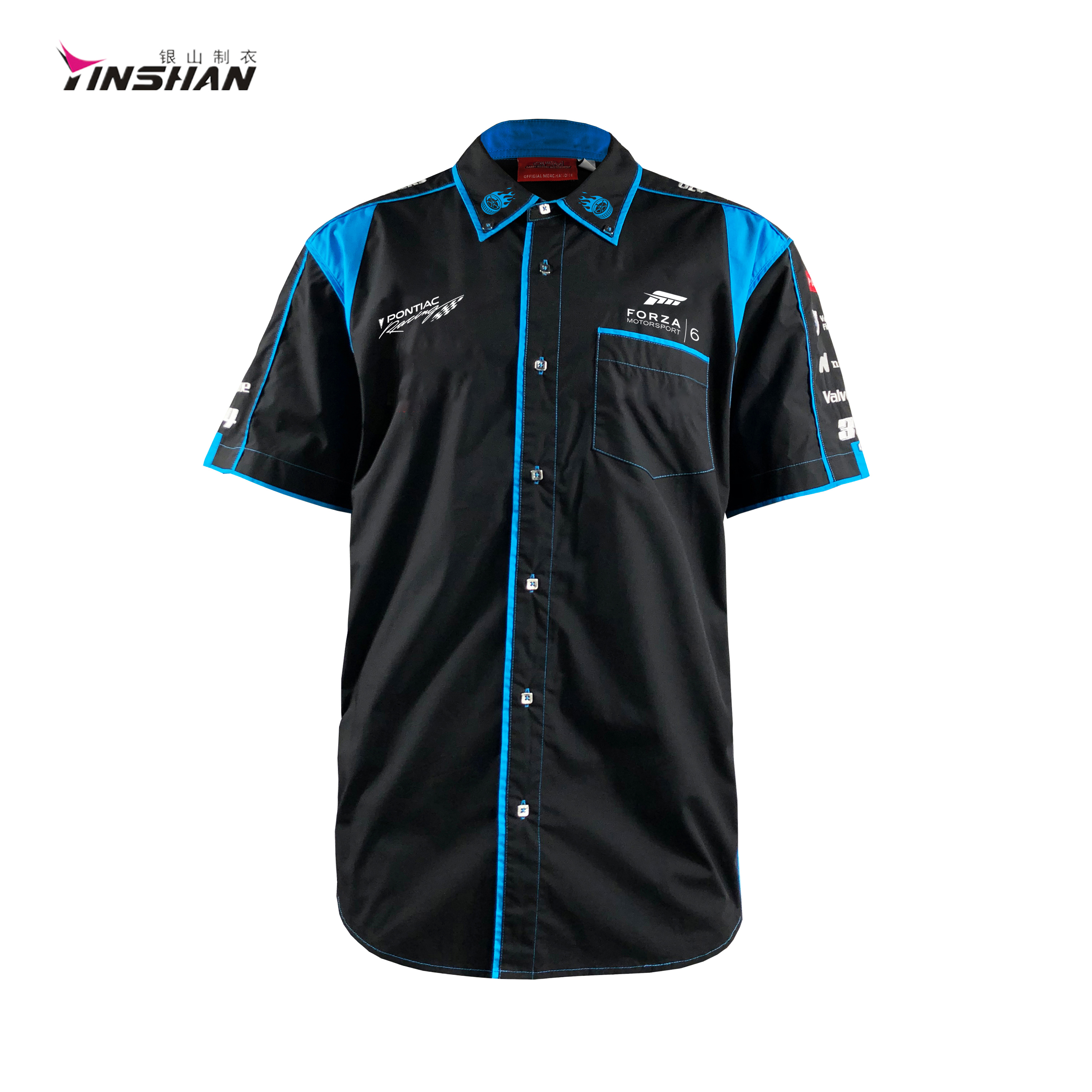 Custom Logo Polyester Motocross Shirt Ideal for Men's Motorcycle F1 Auto Racing Wear