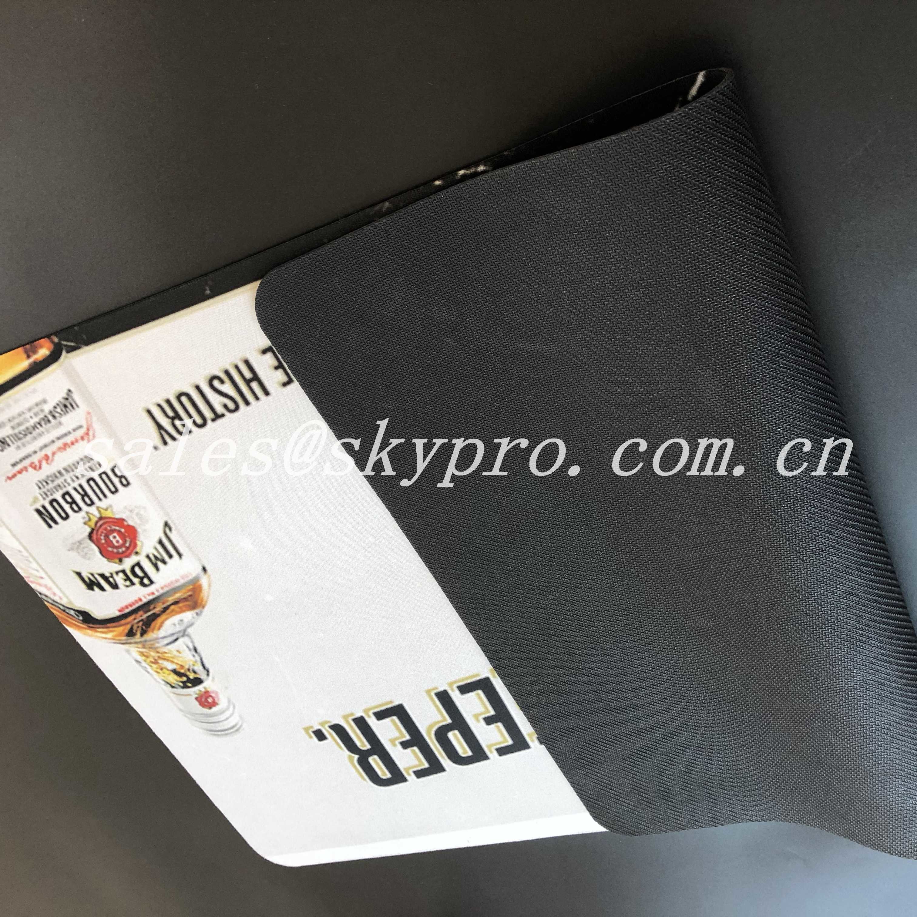 Non - Woven Fabrics Custom Bar Mats 1.5mm / Water Absorbable Neoprene Rubber Pad