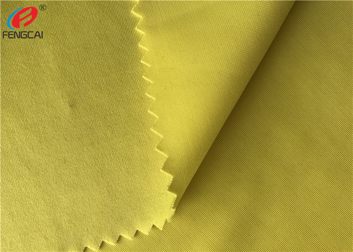 Yellow Colour Semi-dull Lycra Knitted Polyester Spandex Fabric For Apparel