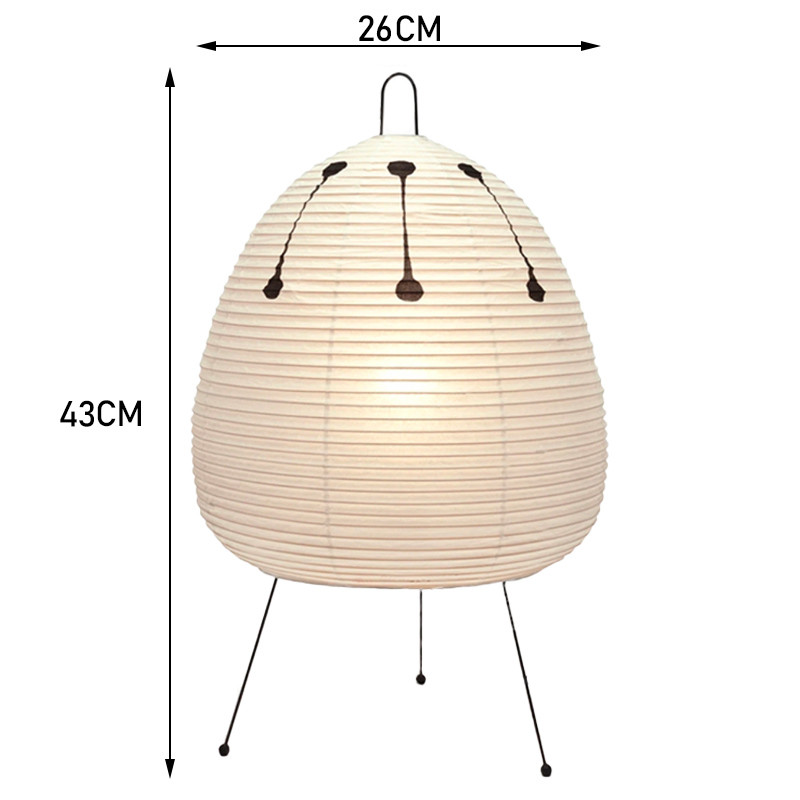 Noguchi Rice Paper Table lights Japanese Paper Lantern Standing Table Lamp Eye-Protection Bedside Lamp（WH-MTB-251)