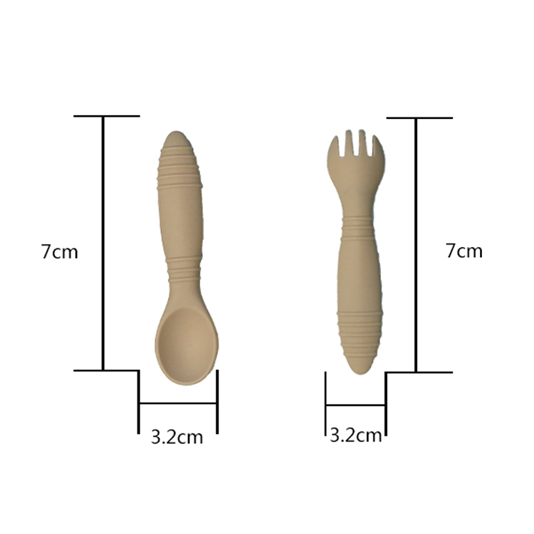 Baby Plain Suction Bowl And Plate Set Silicone Food Grade With Spoon