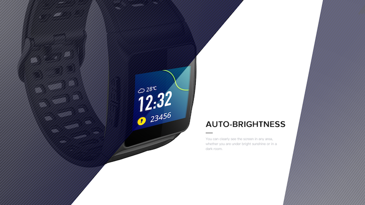 Bluetooth 1.3 Inch ECG Sensor Smartwatch