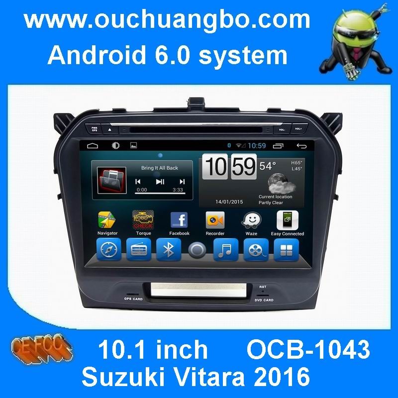 Ouchuangbo car radio 10.1 inch android 6.0 for Suzuki Grand Vitara 2016 with steering wheel control bluetooth USB