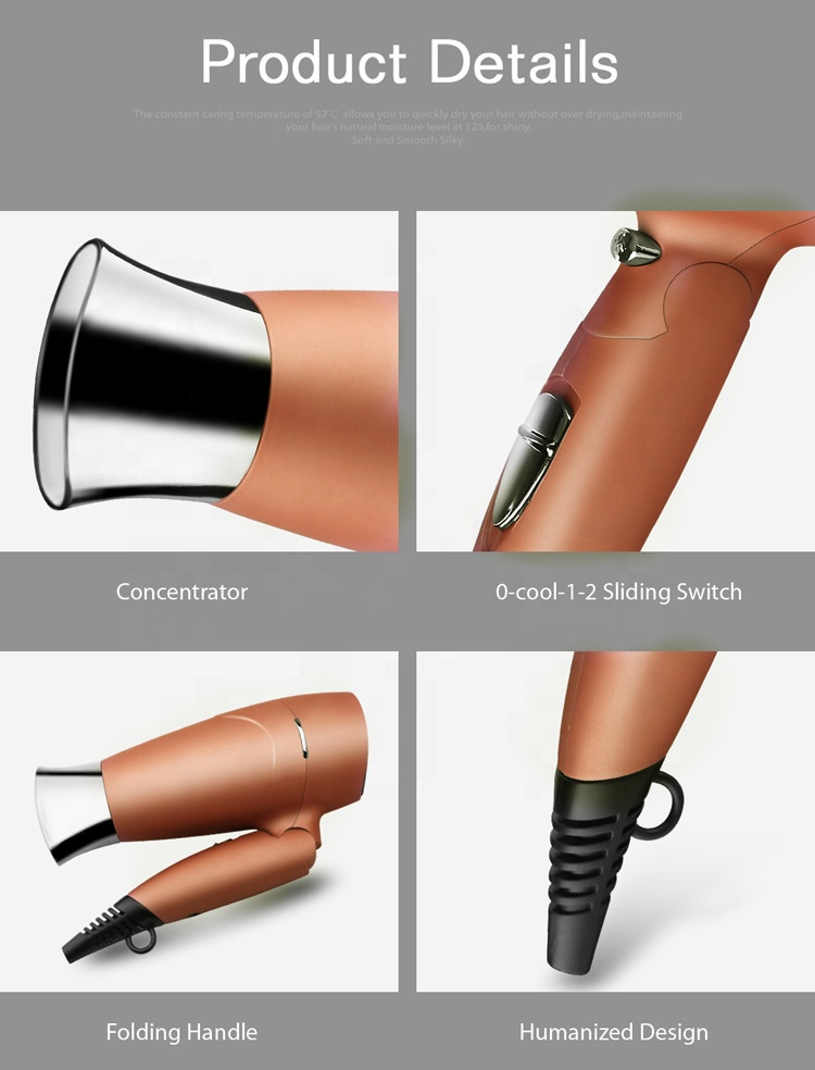 Wholesale Blower OEM Factory Custom LOGO Travel Folding Hand Portable Mini Hair Dryer High Speed Cool Hot Air Blowe
