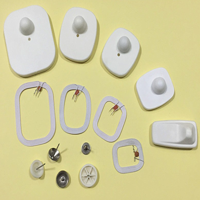 Supermarket Clothing RF Label With Raised Logo / Soft Security Tags