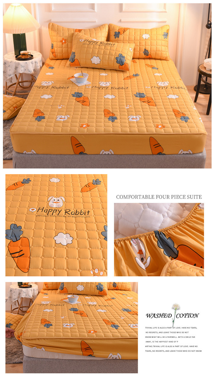Home Quilted Fittings Custom Printed Brushed Mattress Protectors for Bed Protection Pad