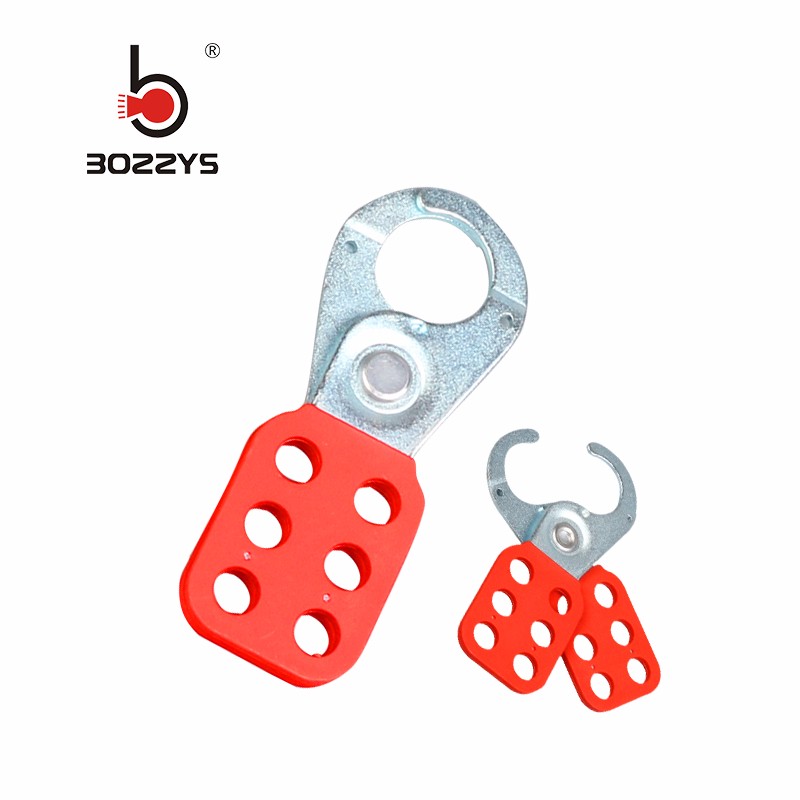 BOSHI OEM steel 6 padlock holes clamp on safety hasp lockout with handle