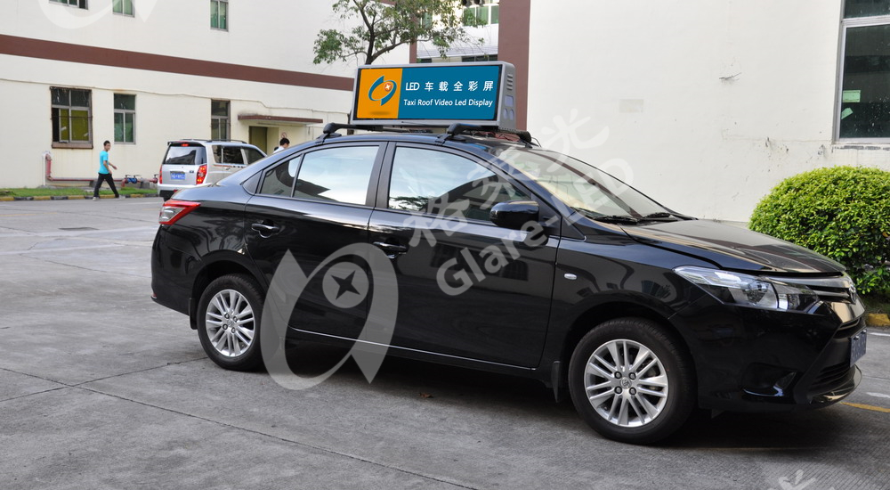 3 In 1 LED Type P5 On Car Top Advertising Taxi Roof LED Display 5000nits